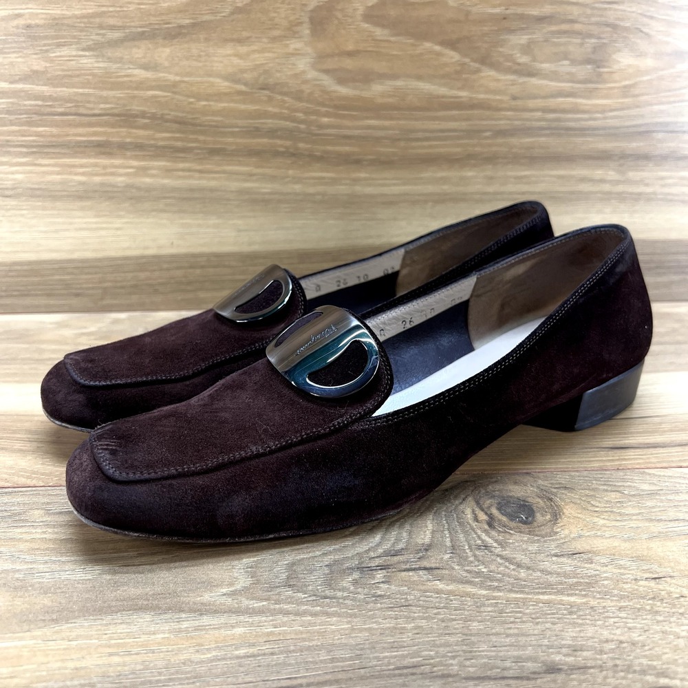 Salvatore Ferragamo Womens Size 10 AA Brown Suede Pumps - Picture 2 of 10